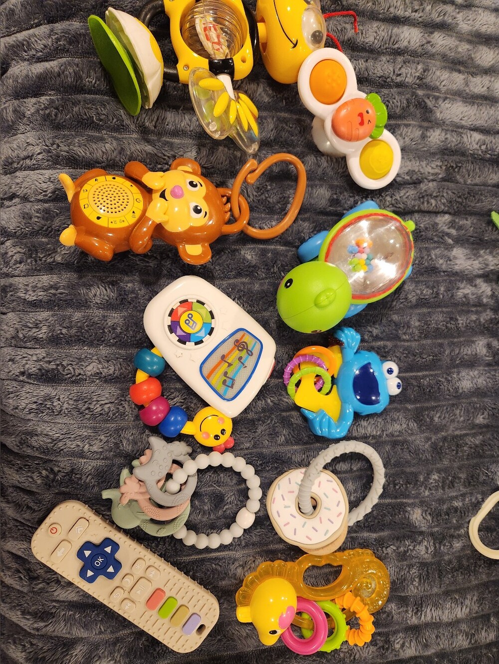 Assorted Baby's Teething And Toy Pack - Yellow, Green, Blue, White